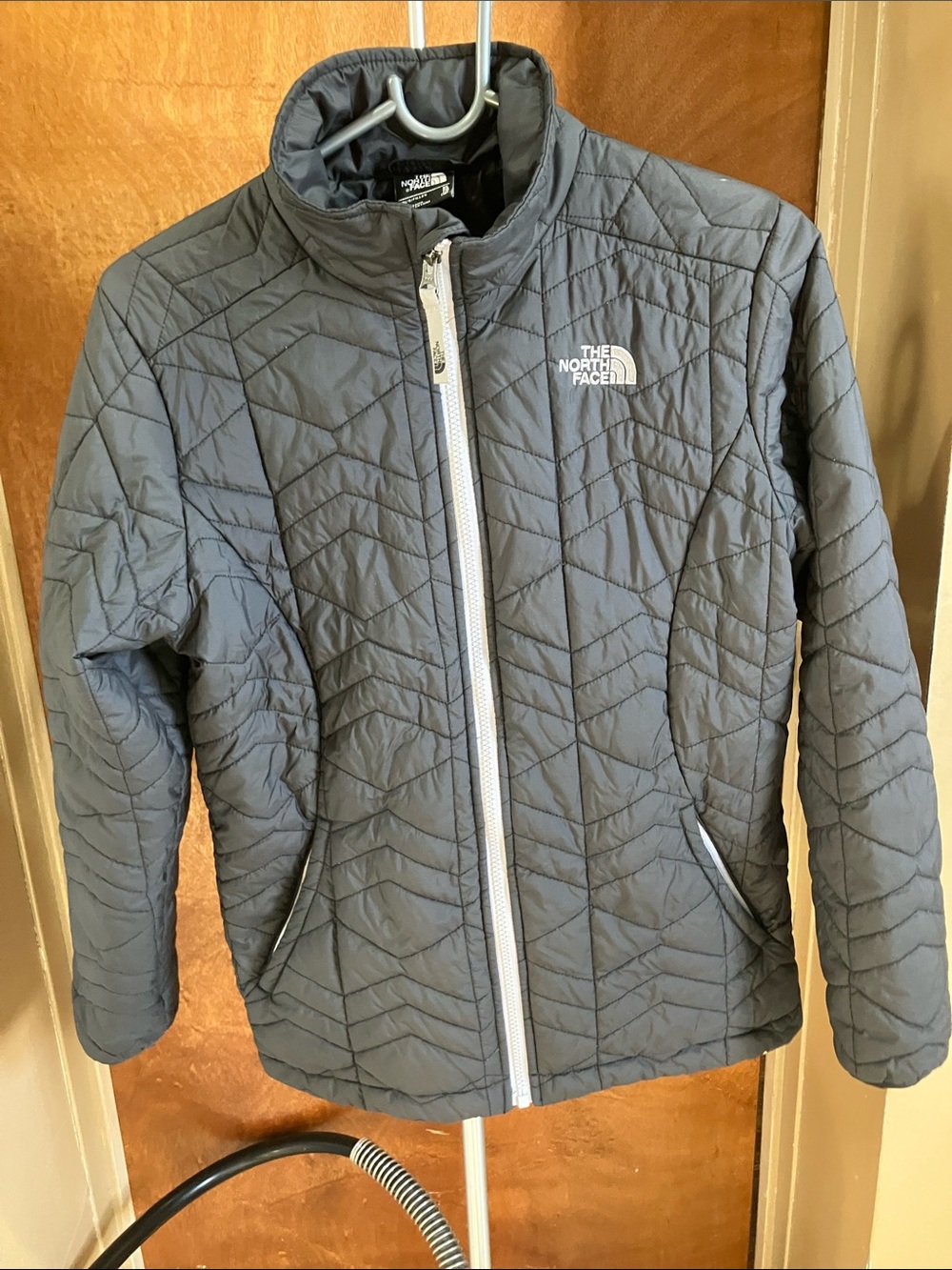 The North Face Kids Gray Quilted Puffer Jacket